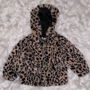 H&M Animal Print Jacket with Ear Appliqué